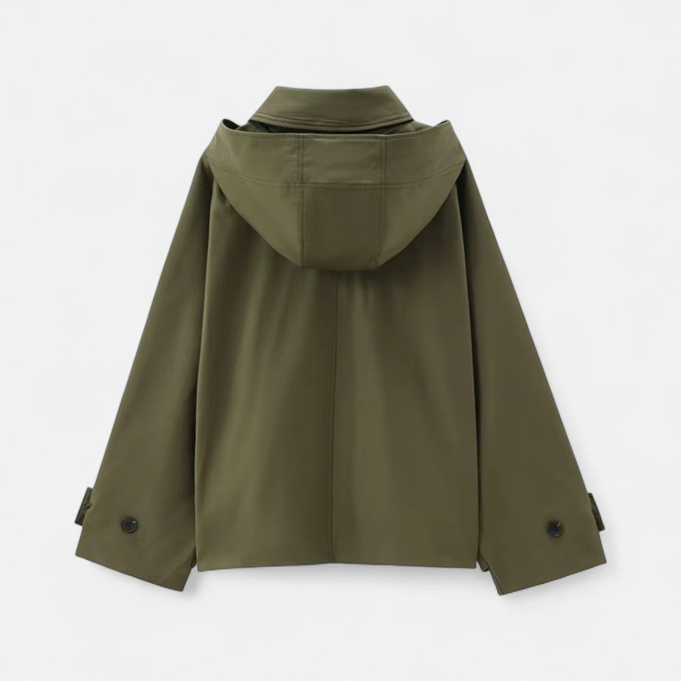 Women's Button Up Hooded Jacket