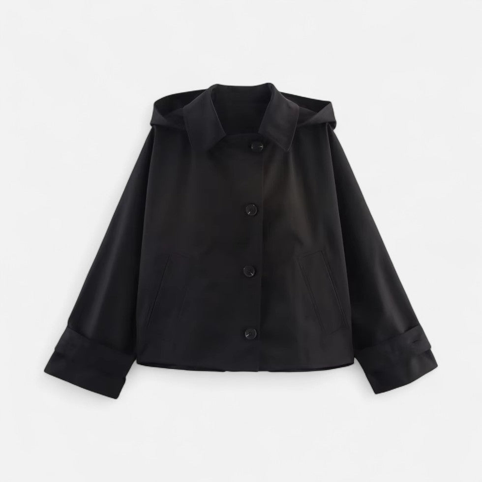 Women's Button Up Hooded Jacket