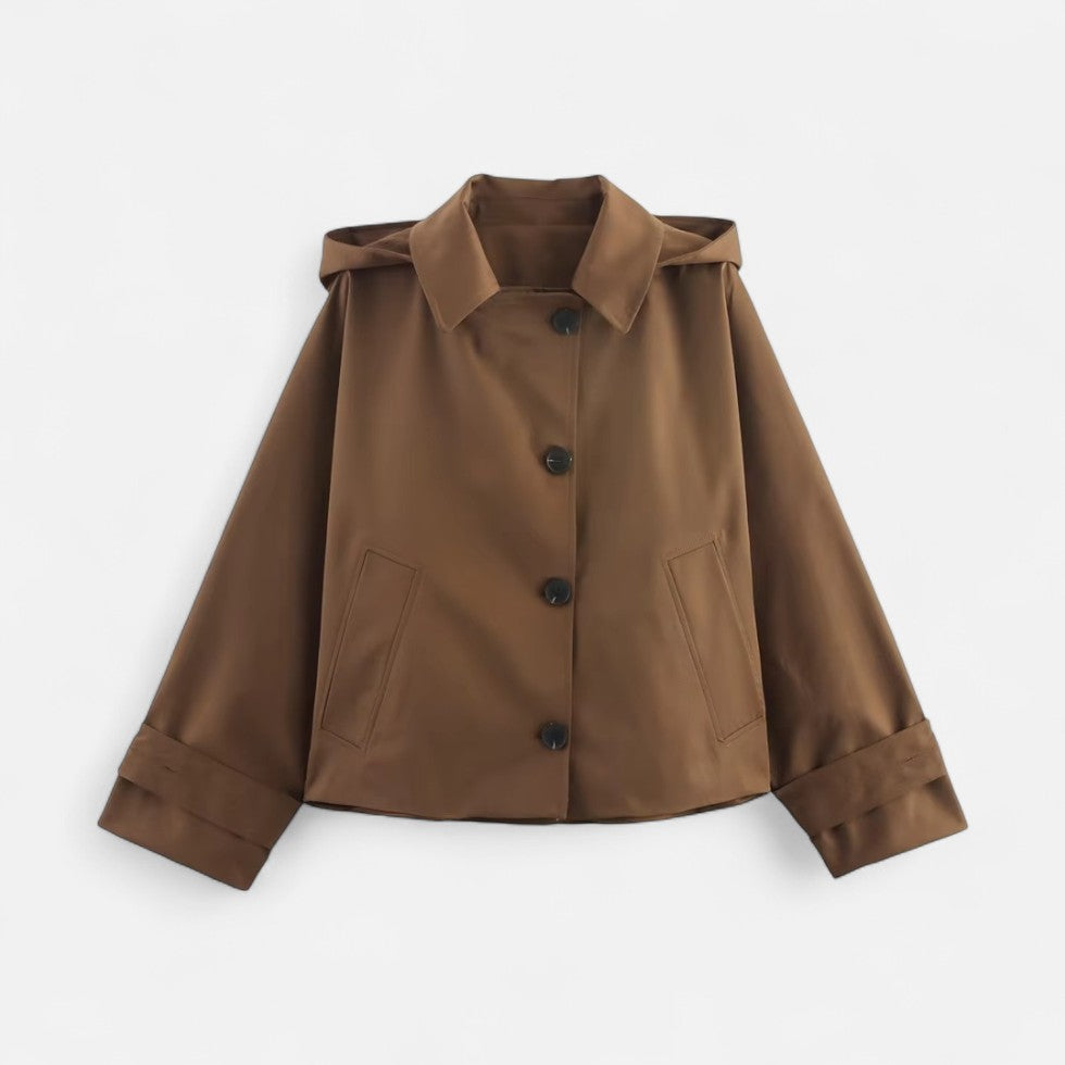 Women's Button Up Hooded Jacket