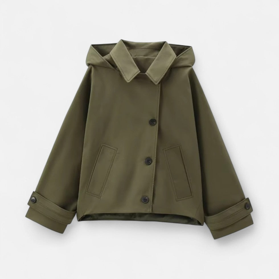 Women's Button Up Hooded Jacket