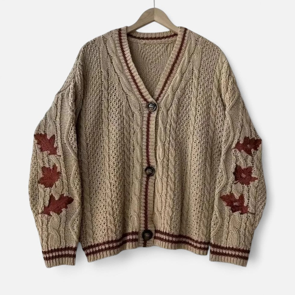 Women's Embroidered Knit Cardigan