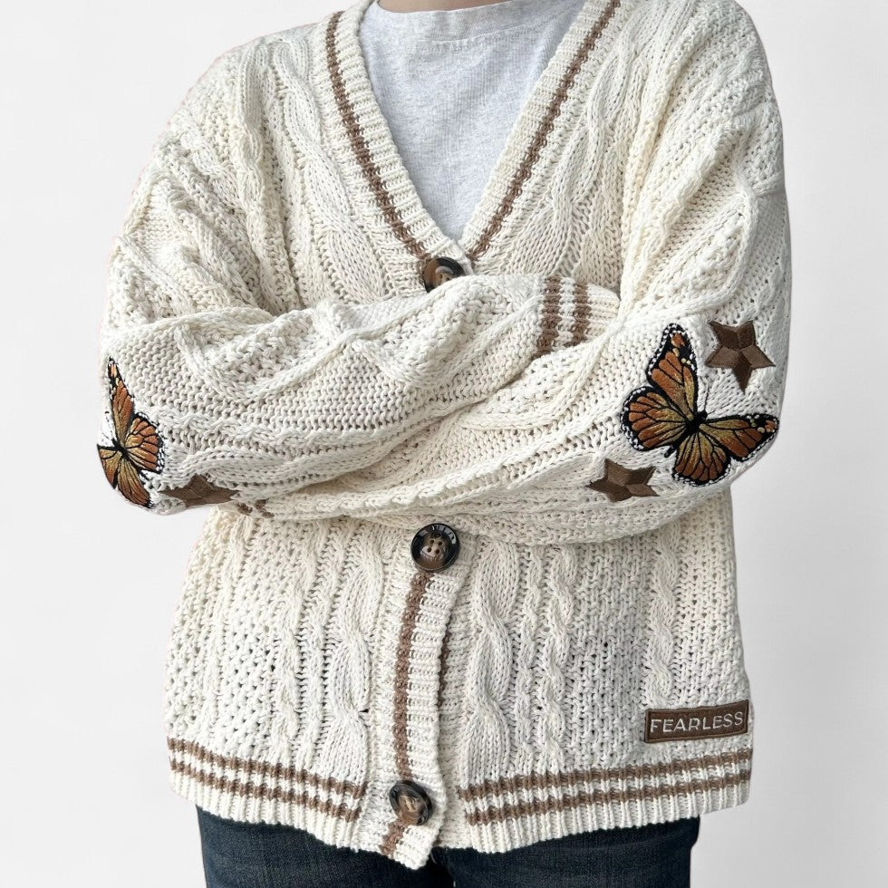Women's Embroidered Knit Cardigan
