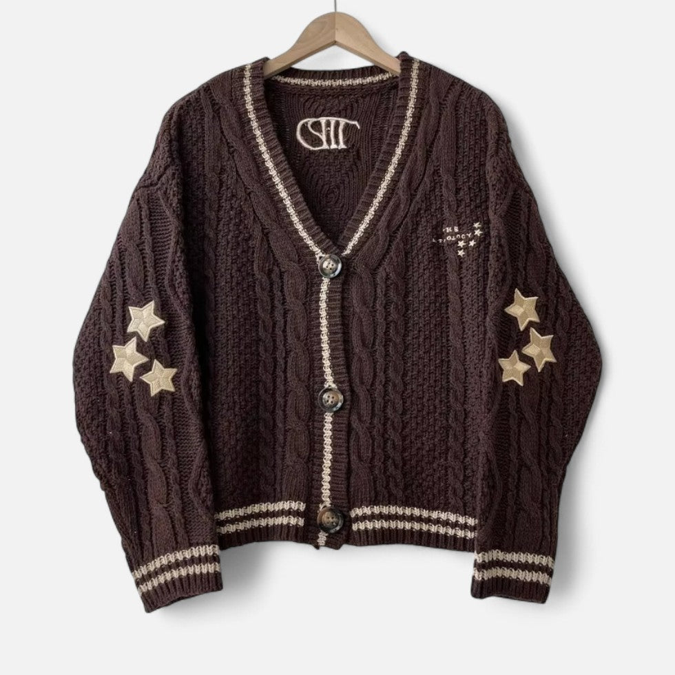 Women's Embroidered Knit Cardigan