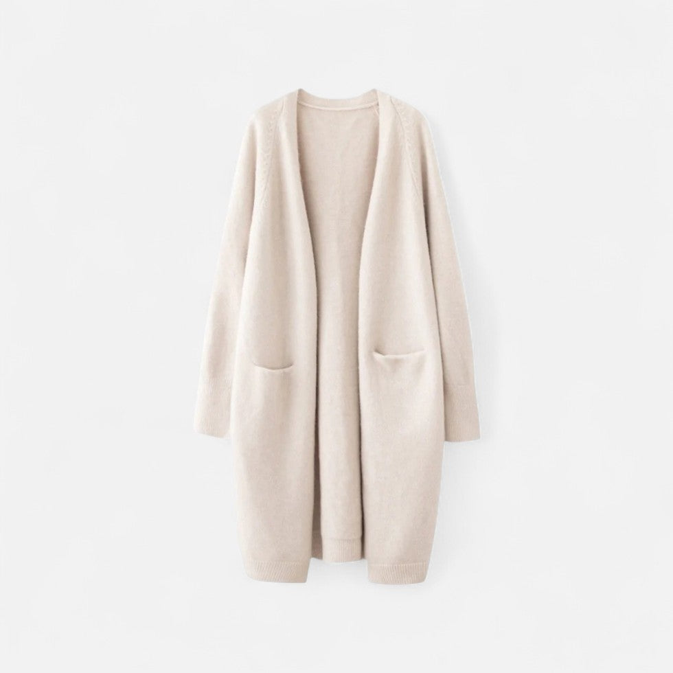 Women’s Cashmere Longline Cardigan with Pockets