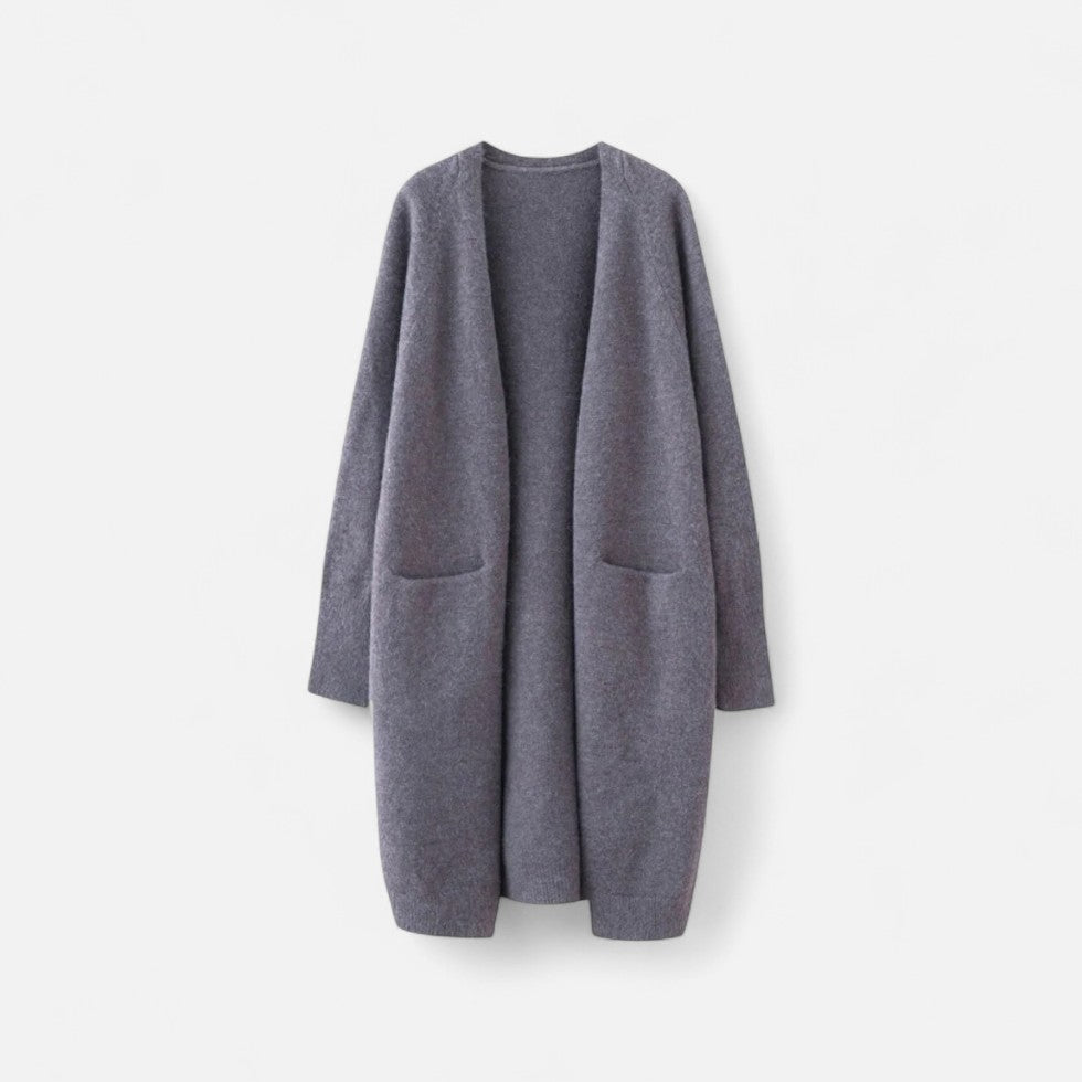 Women’s Cashmere Longline Cardigan with Pockets
