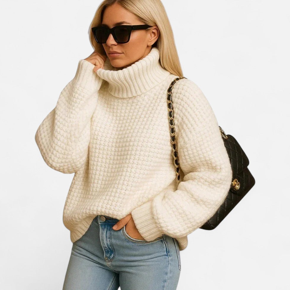 Women’s Chunky Turtleneck Knitted Sweater