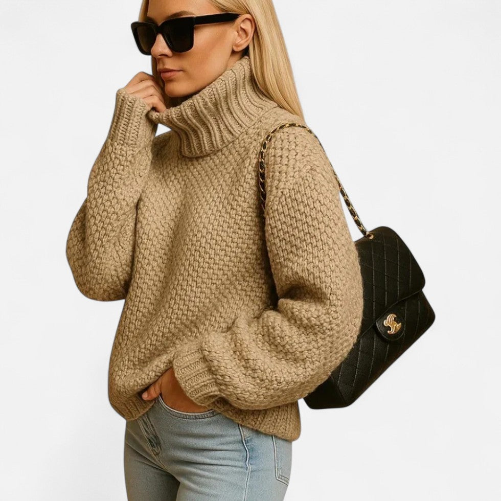Women’s Chunky Turtleneck Knitted Sweater