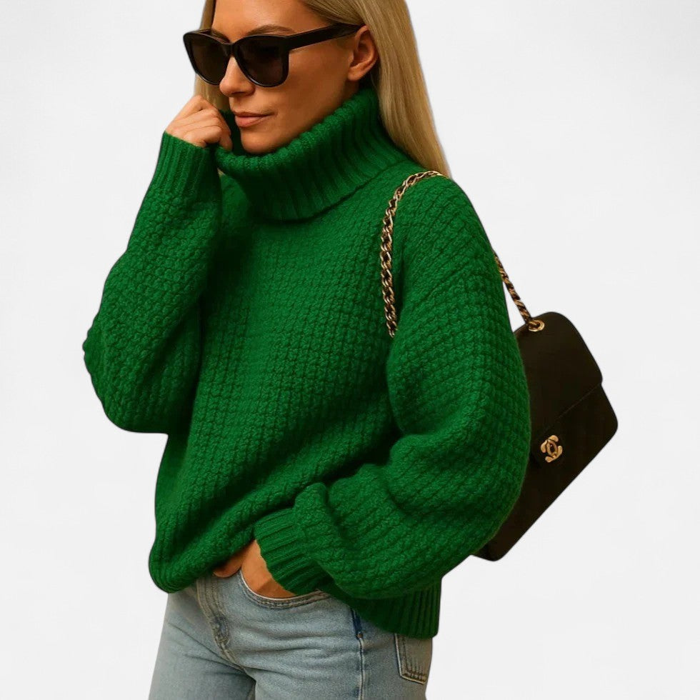 Women’s Chunky Turtleneck Knitted Sweater