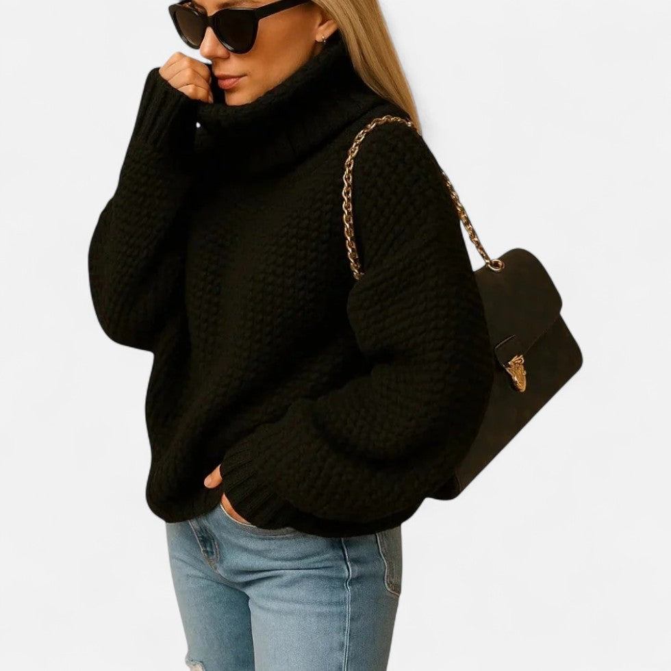 Women’s Chunky Turtleneck Knitted Sweater