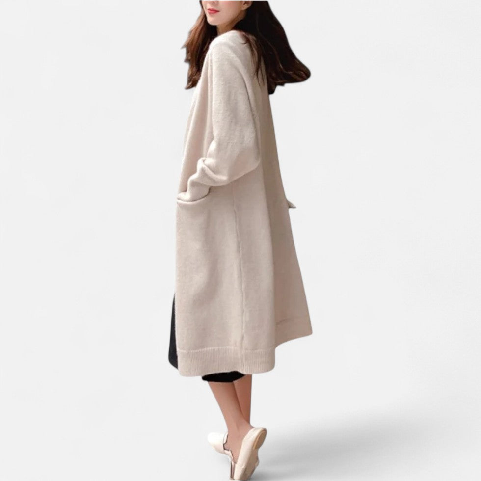 Women’s Cashmere Longline Cardigan with Pockets